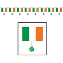 Guirlande drapeau irlandais et trèfles St Patrick