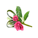 Deco de table fleurs artificielles roses fuschia