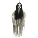 Décoration à suspendre dame blanche lumineuse 90 cm Halloween