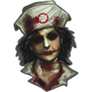 Décoration murale infirmière zombie