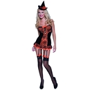 Déguisement sorcière sexy toile d\'araignée orange femme