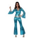 Déguisement disco bleu femme