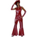 Déguisement disco rouge femme