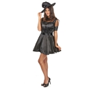 Déguisement petite sorcière mode noire femme Halloween