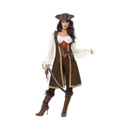 Déguisement pirate marron femme