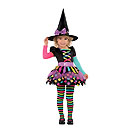 Déguisement sorcière coloré fille Halloween