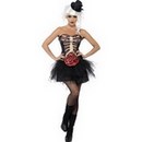 Déguisement squelette poitrine ouverte femme Halloween