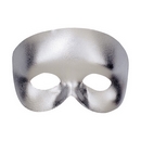 Demi-masque argent adulte