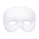 Demi-masque blanc adulte