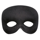 Demi-masque noir adulte