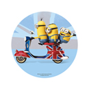 Disque en sucre scooter Minions 20 cm