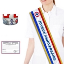 Echarpe humoristique tricolore Joyeux anniversaire