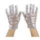 Gants courts argent à paillettes adulte