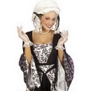 Gants courts dentelle blanche femme
