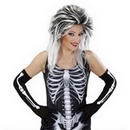 Gants longs squelette adulte