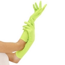 Gants longs verts fluo adulte