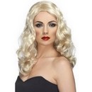 Perruque longue ondulée blonde femme