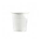 100 gobelets en plastique blanc 8 cl