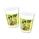 8 Gobelets plastique Mickey Foot™ 20 cl