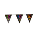 Guirlande fanions Anniversaire feux d\'artifice 50 ans 7 mètres