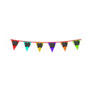 Guirlande fanions holographiques chiffre 30