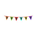 Guirlande fanions holographiques chiffre 3