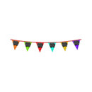 Guirlande fanions holographiques chiffre 50