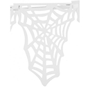 Guirlande fanions Toiles d\'araignées blanches Halloween