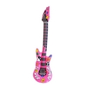 Guitare gonflable rose