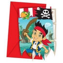 6 Cartes d\'invitation Jake et les pirates™