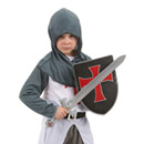 Kit bouclier et épée chevalier croisé Enfant