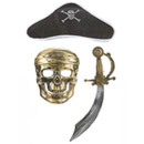 Kit de pirate - Sabre,chapeau et masque Enfant