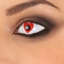 Lentilles de contact fantaisie coeur rouge adulte