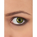 Lentilles de contact fantaisie jaune bords noirs adulte