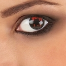 Lentilles de contact fantaisie oeil blessé fond noir adulte Halloween