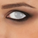 Lentilles de contact fantaisie quadrillage blanc adulte