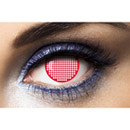 Lentilles de contact fantaisie quadrillage rouge adulte