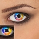 Lentilles de contact fantaisie UV arc-en-ciel adulte