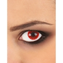 Lentilles de contact toile d'araignée noire et rouge adulte Halloween