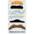 Lot 6 moustaches adhésives adulte
