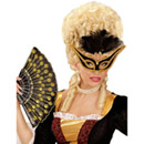 Loup baroque avec plumettes noires femme