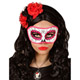 Loup coloré rose pailletté adulte Dia de los muertos