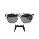 Lunettes moustache zébrées adulte