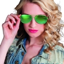 Lunettes police vertes adulte