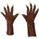 Gants marron loup garou adulte Halloween