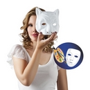 Masque chat blanc à peindre adulte