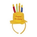Mini chapeau Joyeux Anniversaire jaune adulte