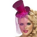 Mini chapeau haut de forme rose femme