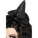 Mini chapeau sorcière noir femme Halloween