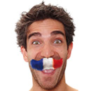 Moustache supporter France adulte